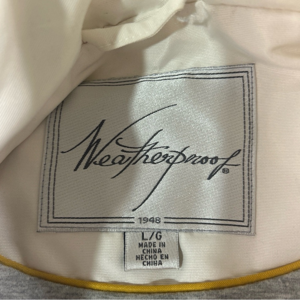 Weatherproof Jacket Coat Women’s Large White Zip Snaps Lightweight Spring Casual - Picture 8 of 16